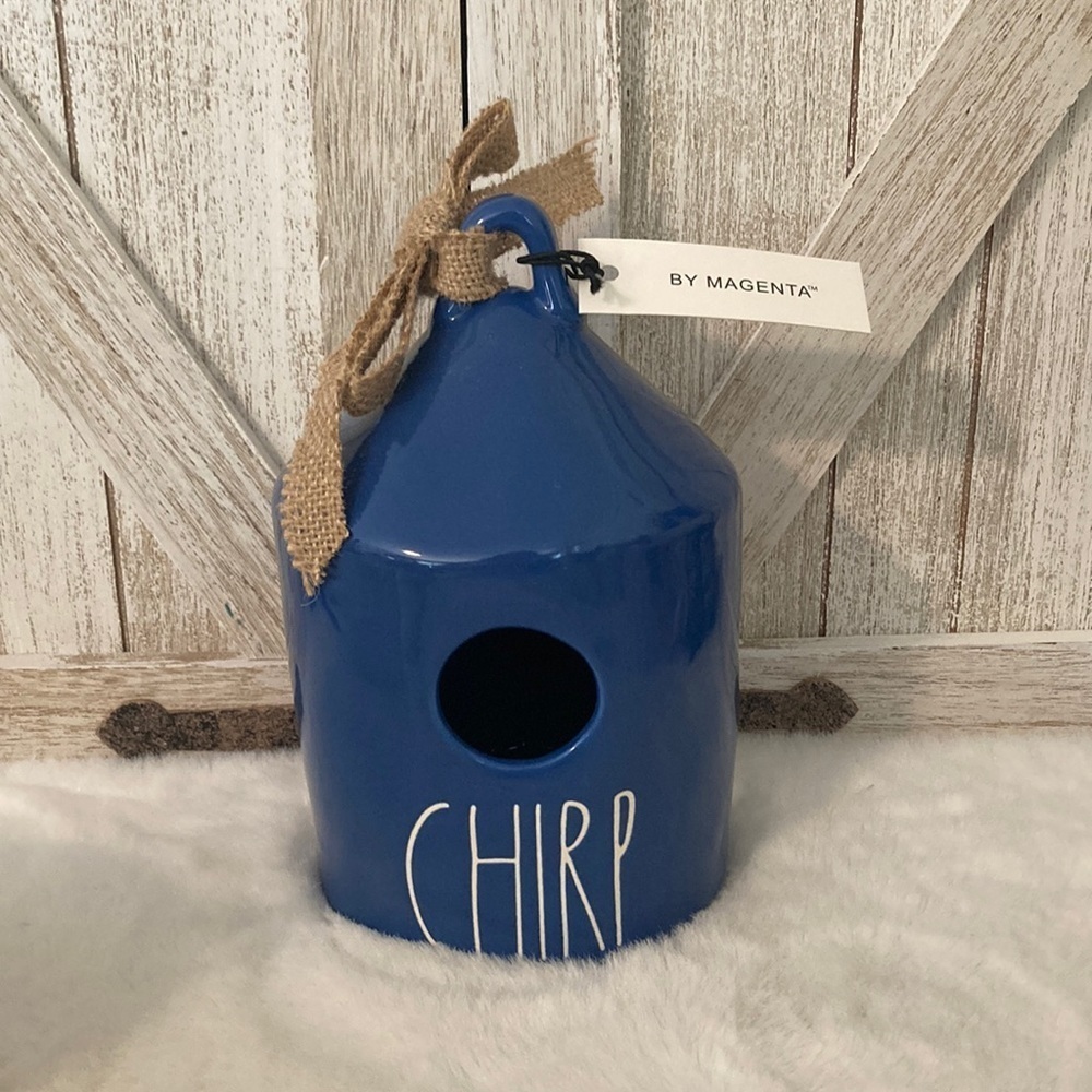 Rae Dunn Chirp Birdhouse in Blue